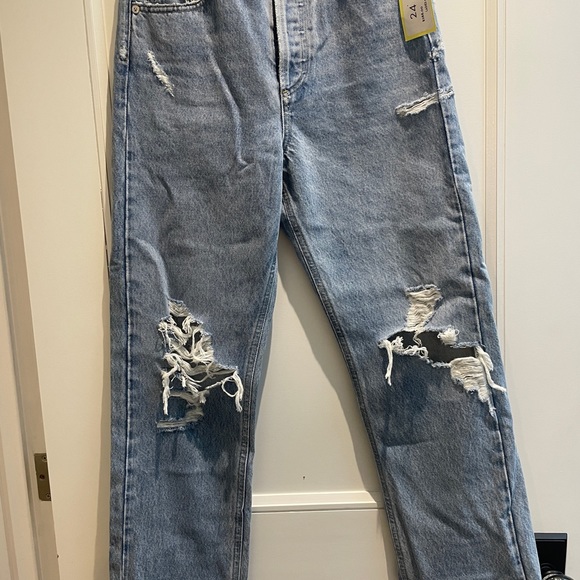 NWT.  Agolde 90’s mid-rise loose.  Medium blue denim “ Fall Out” - Picture 3 of 7